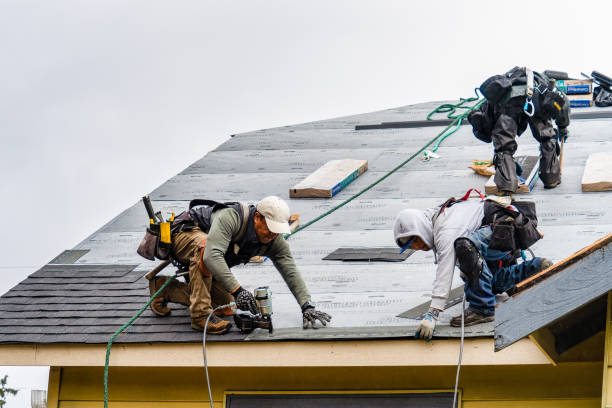 Professional Emergency Roof Repair technician working in Traverse City, MI